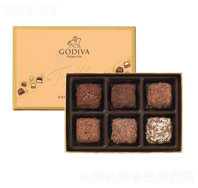 歌帝梵松露形立方巧克力禮盒6顆裝