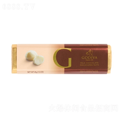歌帝梵夏威夷果仁牛奶巧克力制品條
