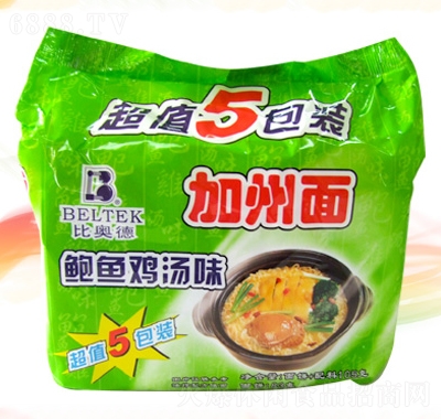 比奧德五袋裝面（鮑魚雞湯味）方便面105g