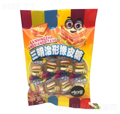 時(shí)間客三明治形橡皮糖80g