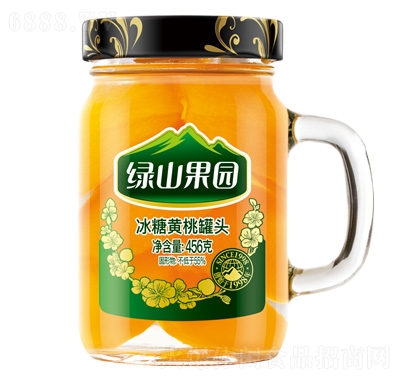 綠山果園冰糖長(zhǎng)壽黃桃罐頭456g