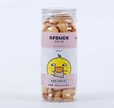 功夫小鴨數(shù)字形餅干（草莓味）
