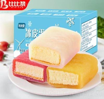 比比贊冰皮蛋糕混合味800g零食即食宿舍耐吃面包整箱早餐網(wǎng)紅食品小吃