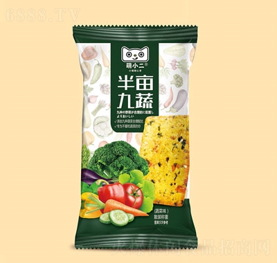 萌小二半畝九蔬蔬菜味餅干休閑追劇零食