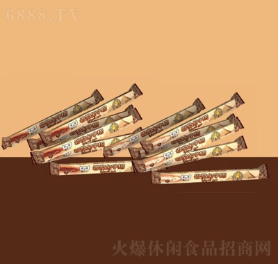 萌小二巖漿金字塔牛奶味巧克力味散裝餅干休閑追劇零食