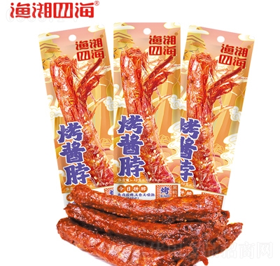 漁湘四海40克烤醬脖（黑鴨味）肉食鹵味休閑食品