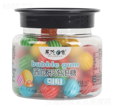 果倫E家西瓜形泡泡糖138g休閑零食糖果