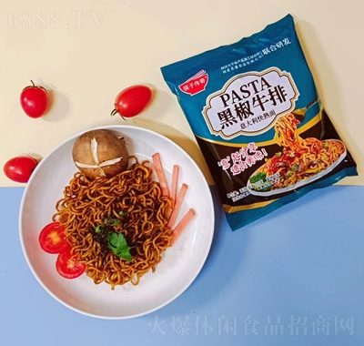筷子傳奇黑椒牛排意大利快熟面方便食品