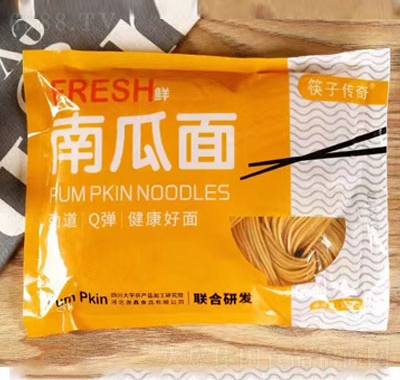 筷子傳奇南瓜面半干面方便食品400克