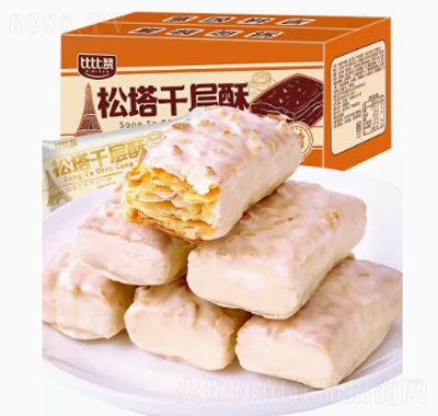 比比贊松塔千層酥餅干辦公室網(wǎng)紅爆款耐吃小零食