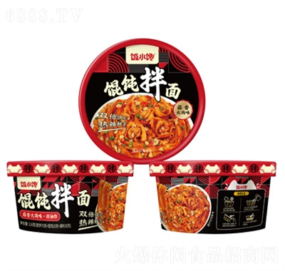 飯小饞餛飩拌面蒜香火雞味116g