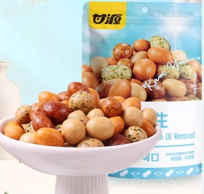 甘源多彩魚皮花生208g熟花生米小包裝下酒菜