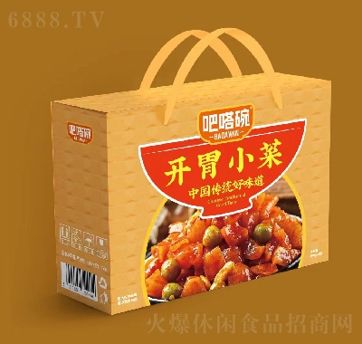 吧嗒碗醬菜禮盒下飯菜咸菜開胃小菜600g4壇