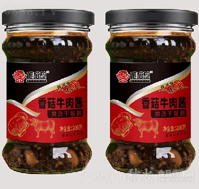 吧嗒碗爽派干飯醬香菇牛肉醬200g