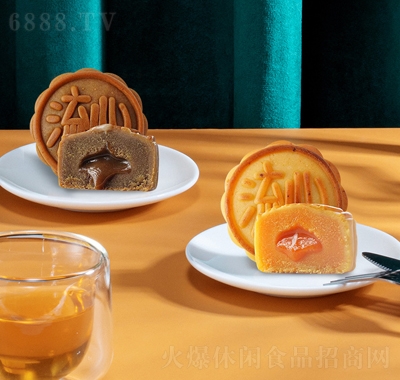 百齡麥中秋節(jié)月餅桃山皮奶黃流心廣式傳統(tǒng)糕點(diǎn)